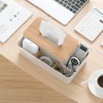 thumbnail image 3 of KAKOWELY tissue box Multi-function Tissue Box Durable Sundries Storage Container Useful Paper Towel Organizer for Home Bar Office (Apricot)10.24"X5.98"X4.72", 3 of 4