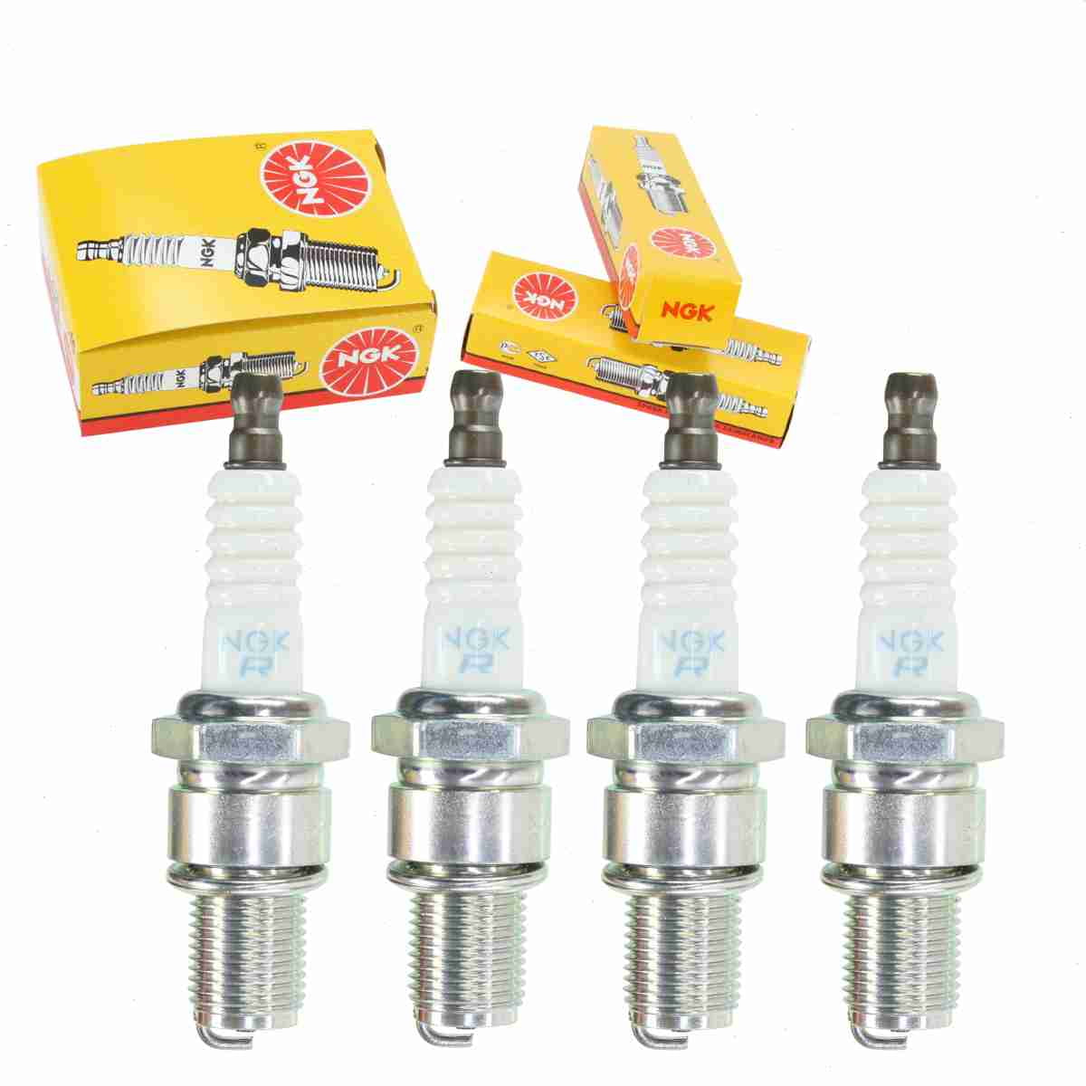 4 pc NGK 3961 Standard Spark Plugs for 818 E3.31 F8RC RN2C Ignition Wire Secondary