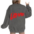 thumbnail image 4 of Xixinqiwan Women Valentine's Day Sweatshirt,Women's Cute Heart Sweatshirts Long Sleeve Tops Spring Fashion Clothes Trendy Holiday Outfits, 4 of 4