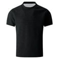 thumbnail image 4 of Mens Shirts,Short Sleeve T Shirt Jacquard Solid Color Loose Fit Casual Sportswear,Long Sleeve Shirts for Men,Z03 Black,XL, 4 of 5