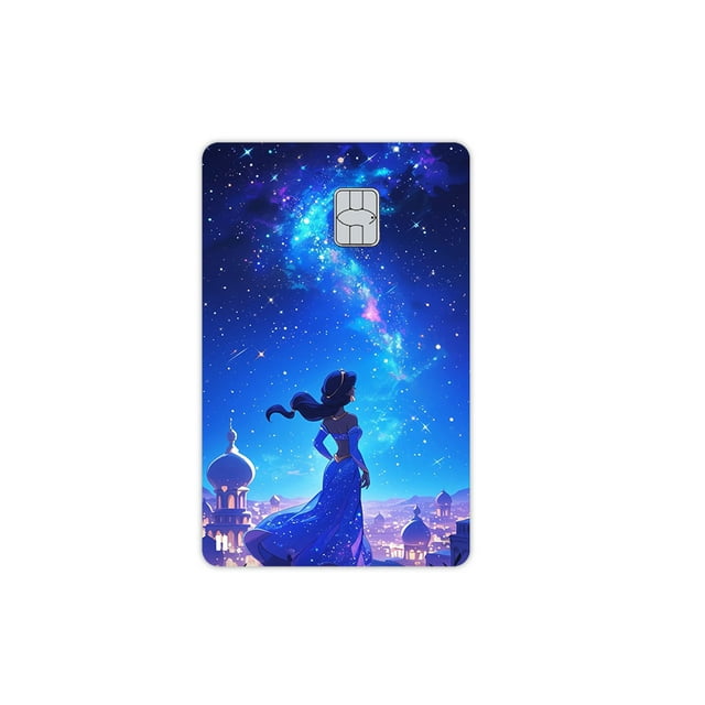 Cartoon Credit Debit Card Matte Skin Stickers Transportation Card Decoration Elsa Ariel Cinderella Belle Princess Girls Decal