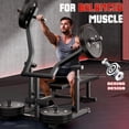 thumbnail image 5 of Chest Press Machine, Weight Bench Press Machine with Independent Arms, Adjustable Flat Incline Bench Press for Chest, AB Workout Home Gym Equipment, 5 of 8