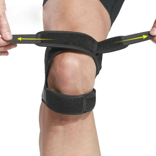 EeaseMX Rodillera ajustable de rótula, transpirable, de 2 capas, para correr, senderismo y aliviar el dolor de artritis (negro)