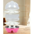 thumbnail image 5 of Lksixu Electric Egg Cooker, 350W Rapid Egg Boiler with Auto Shut Off, 14 Eggs Capacity Double-Layer Egg Poacher BPA-Free Omelet Maker & Vegetable Steamer for Soft, Medium and Hard Boiled Eggs, 5 of 9