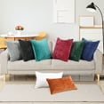 thumbnail image 6 of Unique Bargains Set of 2 Soft Water Repellent Throw Pillow Covers Light Gray 20x20 Inch, 6 of 8