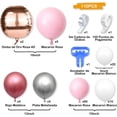 thumbnail image 2 of Kit de Globos de Cumpleãnos, 110 Piezas Kit de Guirnalda de Globos Rosa, Globo Guirnalda Arco Globo de Decoración de Fiesta para Bodas, Fiestas de Cumpleaños, Aniversario, Graduación, 2 of 4
