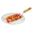 thumbnail image 1 of 9 Inch Round, Stainless Steel Roasting Pan,  Nonstick Roasting Racks with Wooden Handle, 1 of 6