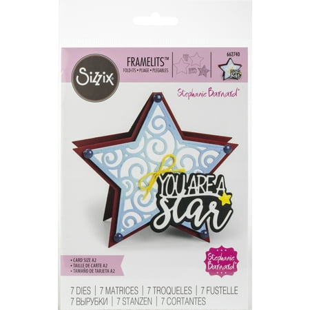 Sizzix Framelits Die Set 7PK - 662740 Star Fold-its by Stephanie Barnard