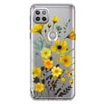 thumbnail image 1 of MUNDAZE Motorola One 5G Yellow Summer Flowers Floral Shockproof Clear Hybrid Protective Phone Case Cover, 1 of 5