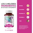 thumbnail image 4 of Vitaminas para Cabello Biotina Colageno Hidrolizado Vitamina E Vitamina B5 Vitamina C Zinc 60 dias en capsulas LIFEED5 HAIR SKIN NAILS, 4 of 8