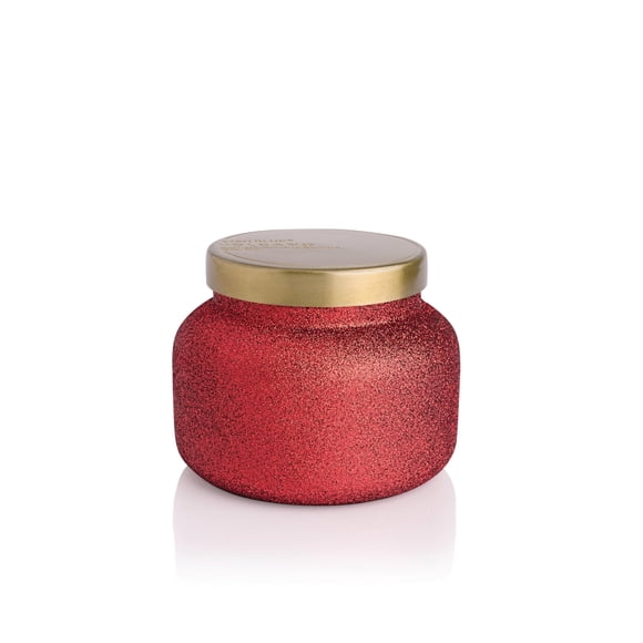 Capri Blue Signature Glam Jar Candle - Long Lasting Soy Wax Blend - Glitter Candles for Home Scented with Luxury Holiday Scents (Volcano, 19 oz)