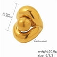 thumbnail image 6 of Round Ball Chunky Gold Ring for Women Layered Statement Ring Exaggerated Oval Thick Dome Finger Band Geometric Stackable Rings Comfort Fit, 6 of 6