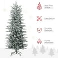 thumbnail image 4 of HOMCOM 6' Flocked Arctic Fir Artificial Christmas Tree w/ 250 Clear Lights, 4 of 10