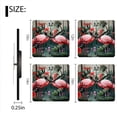 thumbnail image 3 of Non-Ticking Silent Wall Clocks Battery Operated Personalized Decor Clock for Living Room,Bedroom-Pink Flamingos In The Tropical Forest With Green Background(10inch), 3 of 4