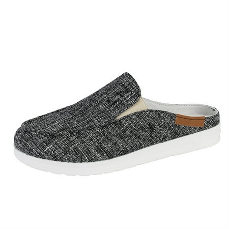 

Women s Casual Canvas Shoes Half Wrapped Slippers Summer Slip-on Walking Shoes