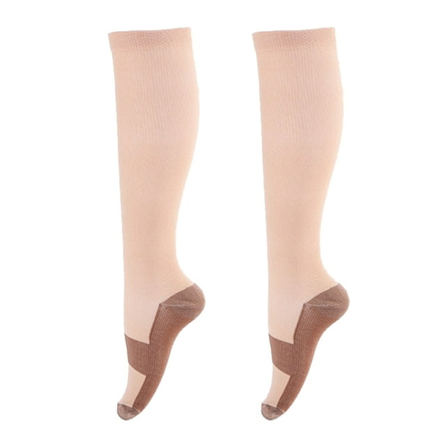 Calcetines de compresión Sunnimix para Hombres Mujeres con infusión de cobre 20-30 mmHg Color de piel graduado