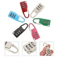 thumbnail image 3 of NIAIZEK 6pcs Multicolor Mini Digit Password Lock for Luggage Suitcase Baggage Toolbox Home Travel Security Locking(2.17X0.79X0.28in), 3 of 7