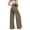 Brown, variant on Arlun Women's Casual Pants Elastic High Waisted Straight Wide Leg Pants for Daily Wear Yoga Sports Comfortable Stretchy Soft Thin Breathable Trousers Purple XL
