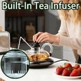 thumbnail image 4 of 20 OZ Electric Glass Teapot with Warmer,New Glass Electric Tea Kettle with Infuser, 9-Temperature 1000w Heating Ceramic Stove, TeaPot Set with Infuser for Tea & Coffee (Translucent-without Base), 4 of 7