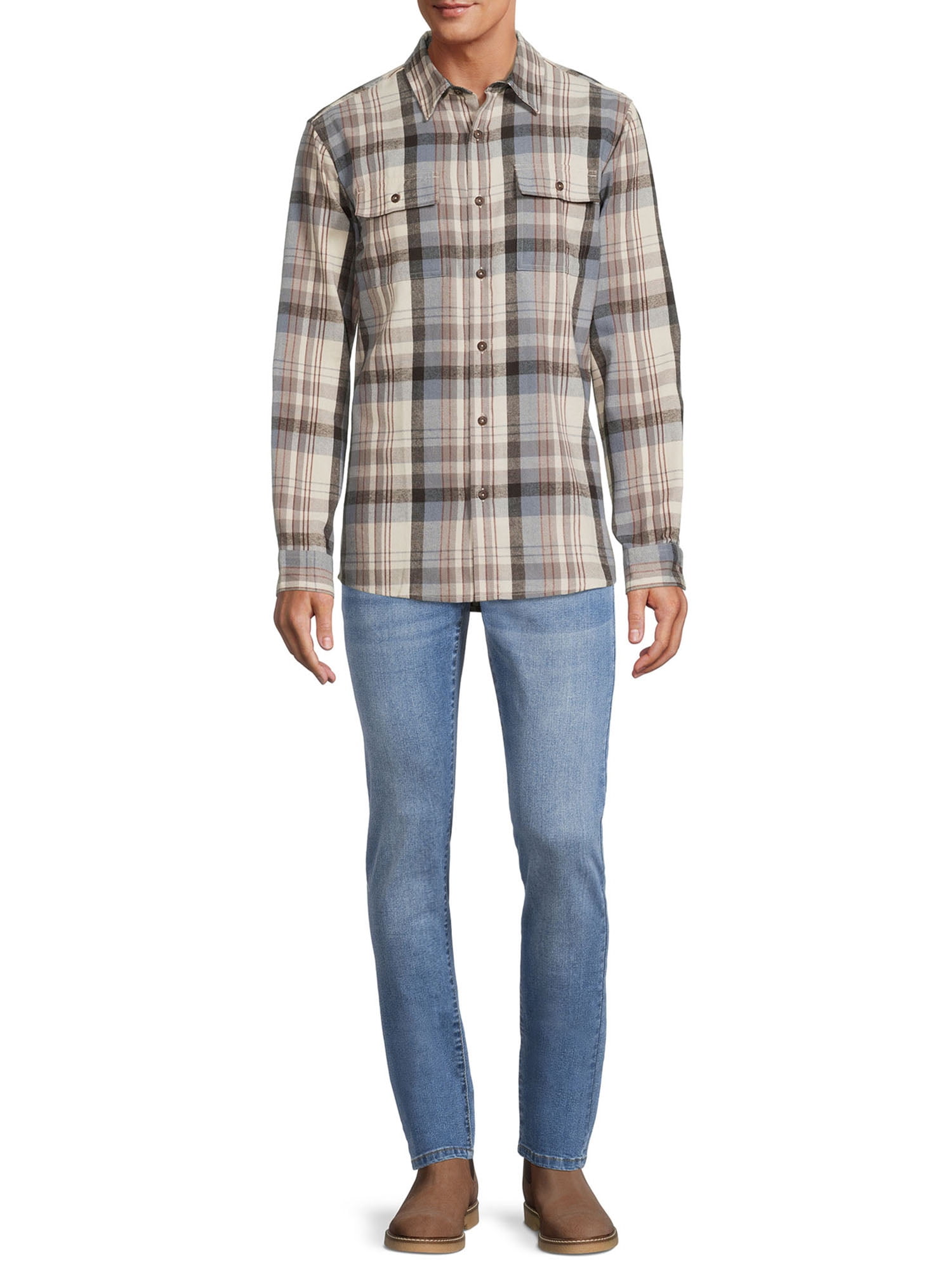Burnside Men's Plaid Flannel Shirt, Sizes S-2XL