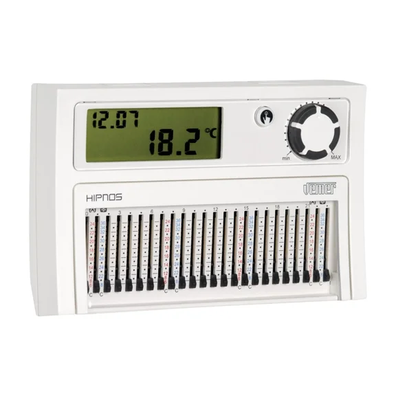 VEMER Digital Daily Heat/Cool Chronothermostat with Trippers Hipnos, Article Number: VE013900