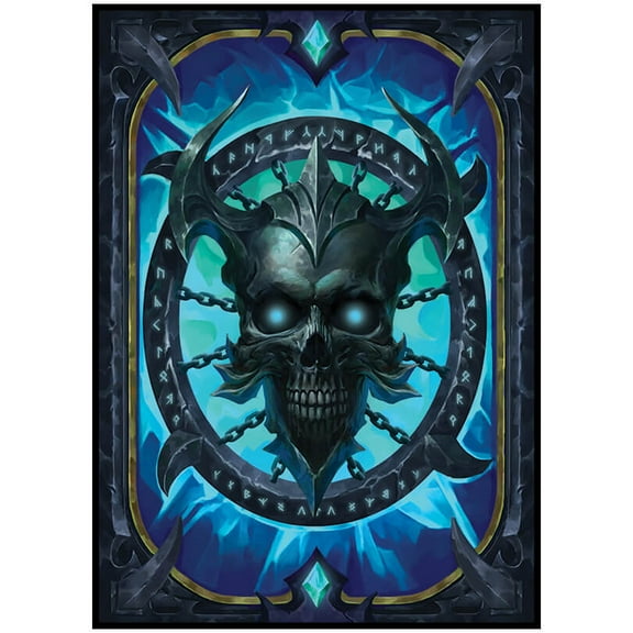 Fantasy North - Book of The Dead (Blue)- Spellbook Series - 100 Textured Matte TCG Card Sleeves - Fits Magic MTG Commander Pokemon and other Card Games - Playing Card Sleeves