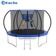 thumbnail image 1 of Kacho Trampoline, Trampoline avec Filet de Sécurité 10 Pieds 1000LBS Trampoline pour 1-2 Enfants, Trampoline avec Panier de Basket et Échelle, Ballon, Trampoline Extérieur Récréatif Robuste, Bleu, 1 of 7