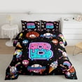 thumbnail image 2 of jejeloiu Letter B Monogrammed Queen Comforter Set,Boys Ball Games Bedding Comforter Set For Girls Kids Reversible 3-Piece, 2 of 8