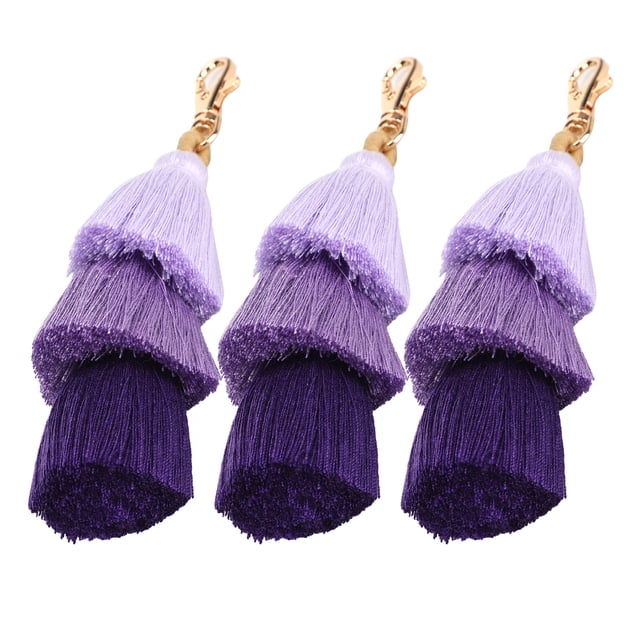 Llavero Con Borla, Llavero De Estilo Bohemio Resistente A Los Arañazos, Hogar Exquisito Para Equipaje, Accesorios De Regalo, Colgantes Para Teléfono Móvil OTVIAP Púrpura