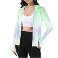 thumbnail image 4 of Wiyuqeen Women's UPF 50+ Sun Protection Hoodie Zip Up Long Sleeve Tie Dye Jacket with Thumb Holes Vacation Outfit Sun Protection Hoodie, 4 of 7