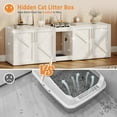 thumbnail image 4 of Kselythan 55" Large Cat Litter Box Enclosure for 2 Cats, Hidden Cat Litter Box Furniture with Double Room and Cushion, Wooden Kitty Litter Box Cabinet Furniture, 4 of 8