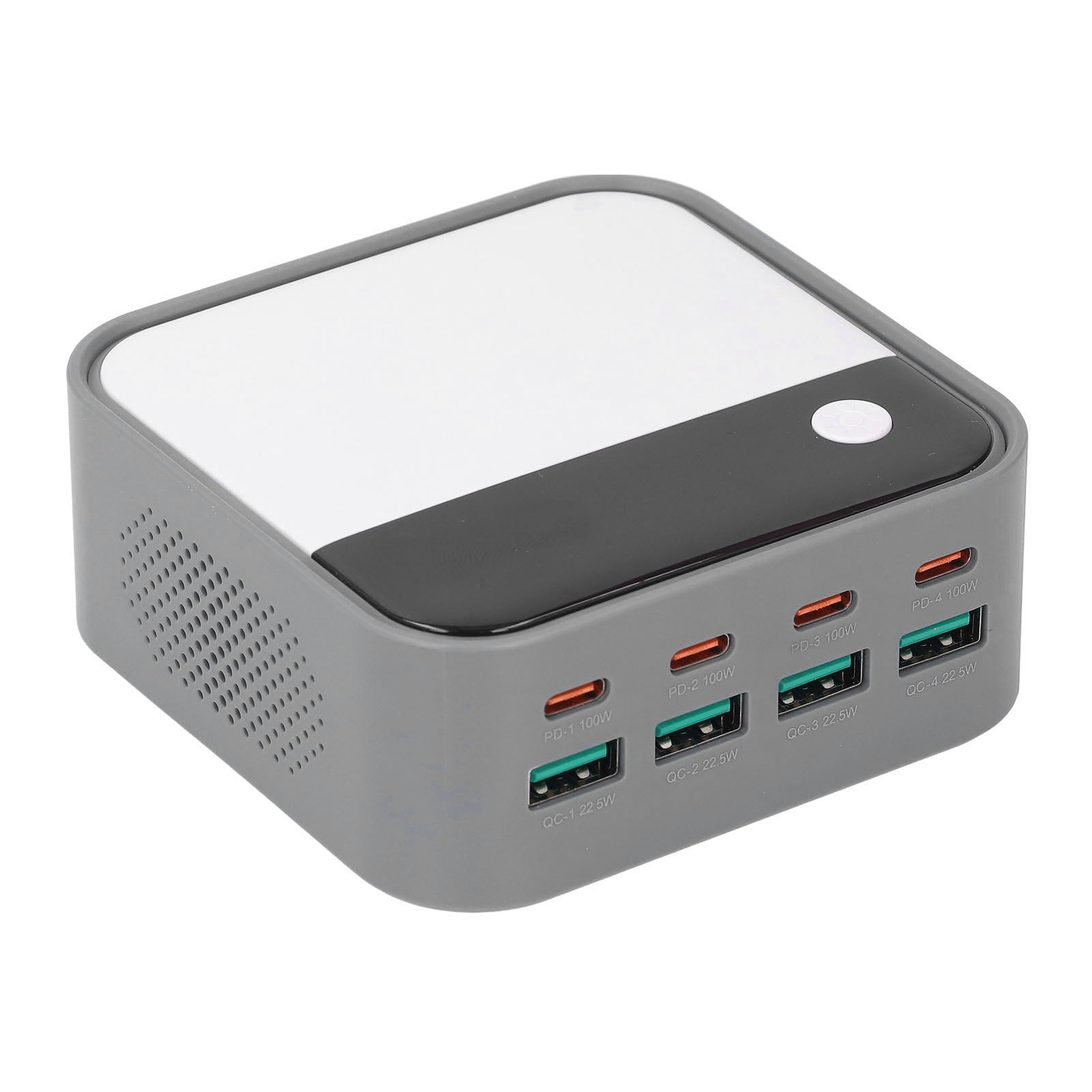 Desktop Block Desktop Charger Block, RGB Multi Color Light Digital Display Desktop ...
