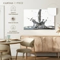 thumbnail image 5 of Elephant Stock Liquid Silver Splash Wall Art - Horizontal Canvas Wall Art - Living Room Wall Decor - Abstract Canvas - Silver And White Decor - 48" x 32", 5 of 8