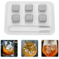 thumbnail image 4 of Square Tool 12 pcs Soda and Cooling Blocks Cubes Tong Rocks Wine Cubs for Chilling Whiskey Practical Stones Drinks Refreezable Storage Cooler Case Home Smooth Simple Beverage Ice Wine Cooler, 4 of 5