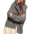 thumbnail image 1 of Cardigan à Manches Longues pour Femmes Mode Femmes Chandail Torsadé à Manches Longues Uni à Capuche Haut Tricoté Décontracté Cardigan Long Cardigan pour Femmes Cardigan à Capuche pour Femmes, 1 of 6