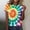 Green#44, variant on Summer T Shirts Tops for Women Oversized Crewneck Tie Dye Printed Cotton Like Short Sleeve Top Womens Casual Round Neck Loose Lightweight Comfy Tee Shirt