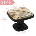 thumbnail image 4 of 4 Pcs Square Cabinet Handle Drawer Pulls Map Knobs with Screws Furniture Office Cabinet Knob Decoration, 4 of 7