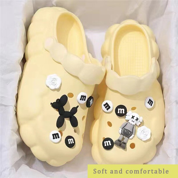 Zapatos con agujeros para mujer, zuecos antideslizantes de suela gruesa, sandalias de modelos femeninos, 2023 Qiuyongming unisex