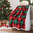 thumbnail image 1 of Couverture Jetée de Noël en Sherpa à Carreaux Buffalo Rouges pour Télé 50 Pouces X 60 Pouces, Couverture Jetée Décorative en Molleton Peluche Super Douce, Chaude et Confortable pour Literie, Canapé, Cabane, 1 of 1