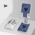 thumbnail image 2 of 【Authorized】IP Style 1pc Disney Mickey Mobile Phone Stand Desktop New Cute Cartoon Folding Lifting Multi-functional Integrated Telescopic Adjustable, 2 of 5