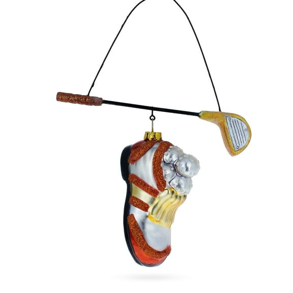 Golf Essentials Glass Christmas Ornament