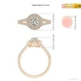 thumbnail image 4 of ANGARA Natural Double Halo Diamond Split Shank Ring in 14K Rose Gold for Women (Size-4.5mm| Color-K| Clarity-I3) | April Birthstone, Anniversary, Jewelry Gift for Women | Natural Diamond Ring, 4 of 8