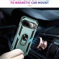 thumbnail image 2 of Dteck Case for Google Pixel 9 Pro XL, with Finger Ring Holder Kickstand, Military Grade Stand Cover Phone Cases Compatible for Google Pixel 9 Pro XL, Darkgreen, 2 of 7