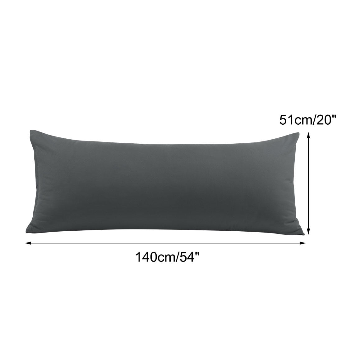 PiccoCasa Set of 2 Body Pillowcases Zippered Body Pillow Cover for Body Pillows, Queen Grey