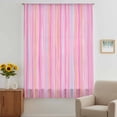 thumbnail image 3 of Pink Orange Blue Stripe Sheer Curtains 72 Inches Long, Modern Abstract Art Striped Farmhouse Light Filering Curtains, Breathable Simi Curtain Privacy Drapes for Living Room Bedroom Window Treatment, 3 of 9