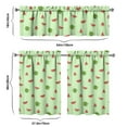 thumbnail image 6 of Kitchen Curtains 36 Inch Short - 3 Panel Set Watermelon Print, Rod Pocket Window Curtains 100% Polyester, Tropical Fruit Valance for Farmhouse, Cafe, Living Room, Bedroom, Easy Wash, 6 of 6
