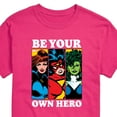 thumbnail image 2 of Marvel - Be Your Own Hero - Men's Short Sleeve Graphic Tee, 2 of 4
