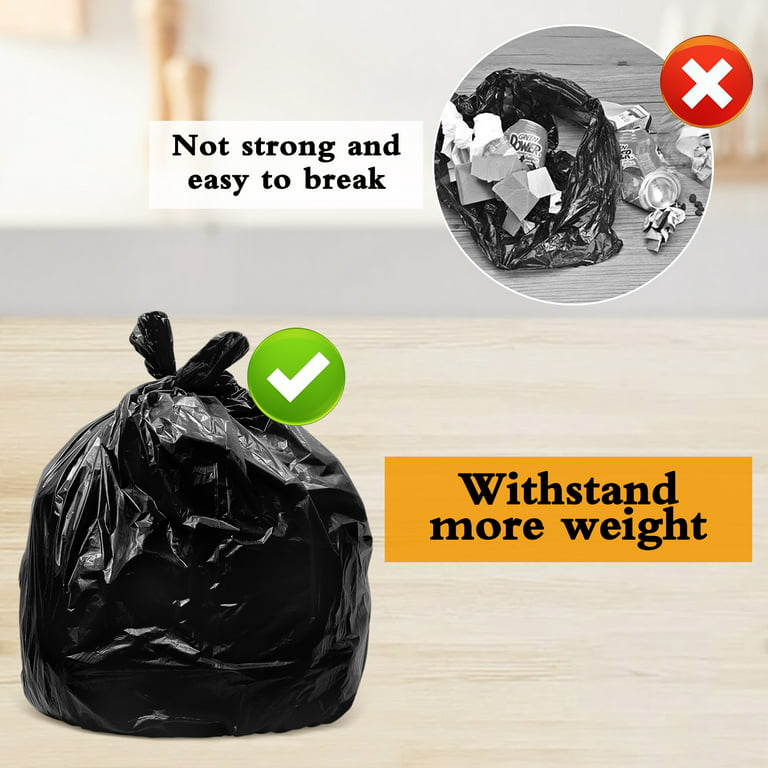  Simfree 13 gallon trash bags,50 Count Trash Bags Garbage Bags,contractor  garbage bags [Extra Thick][Leak Proof] heavy duty trash bags for Kitchen,  Home,Office, School,Hotel, Courtyard,Parties-Black : Health & Household