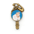 thumbnail image 1 of Bleu Paix Fille Anti-Guerre Modèle Coiffure Broche Vintage Métal, 1 of 3