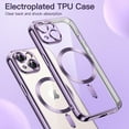 thumbnail image 3 of JETech Electroplated Case for iPhone 13 6.1-Inch, Camera Lens Full Protection, Compatible with MagSafe Wireless Charging, Shockproof Soft TPU Phone Cover (Light Purple), 3 of 7